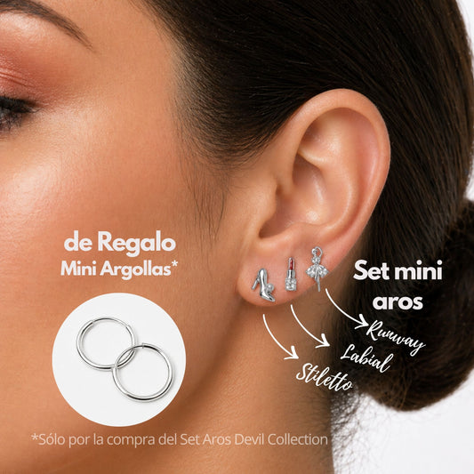 SET 3 MINI AROS DEVIL STYLE